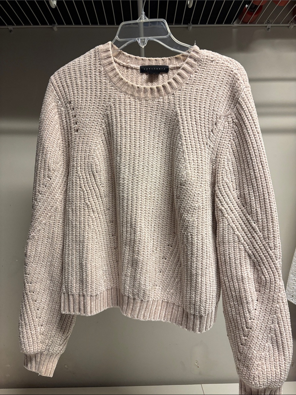 Sanctuary Cream Crewneck Chunky Knit Sweater